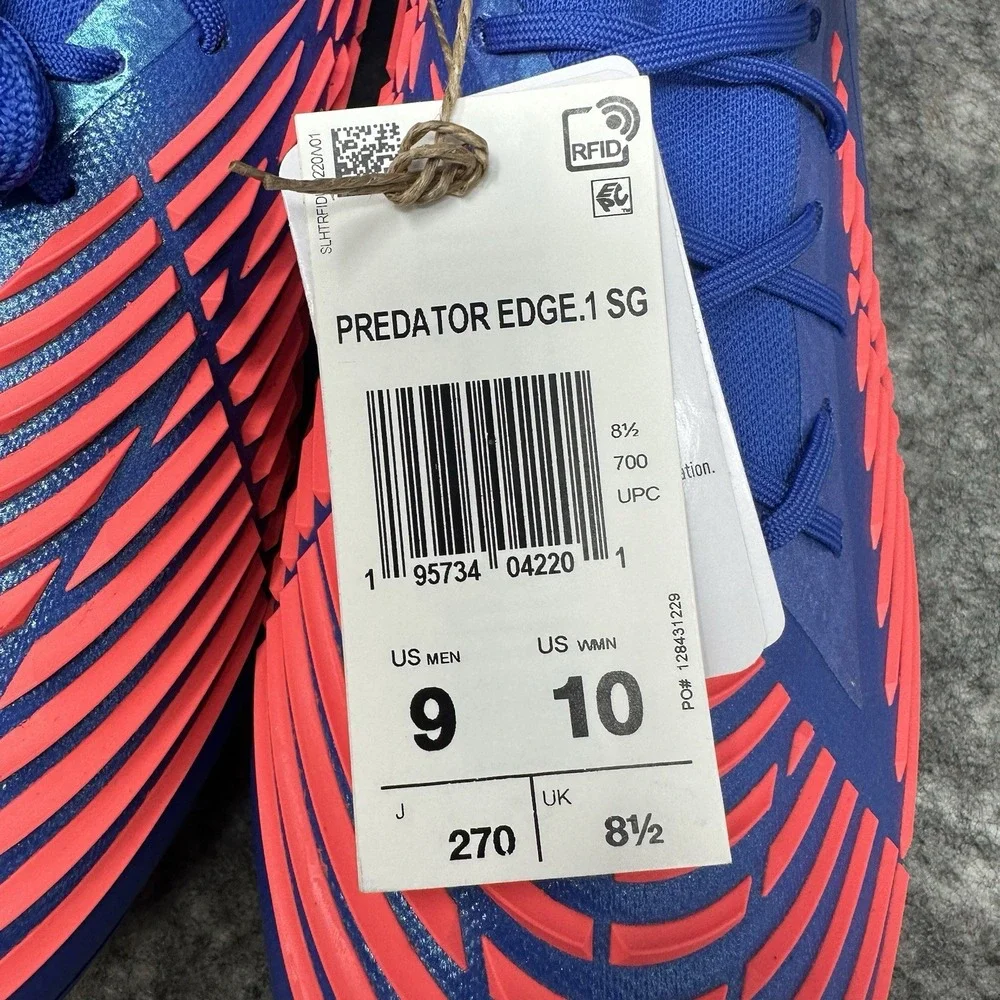 Adidas Predator Edge.1 SG Soccer Cleats Mens Size 9 Turbo Blue H02965